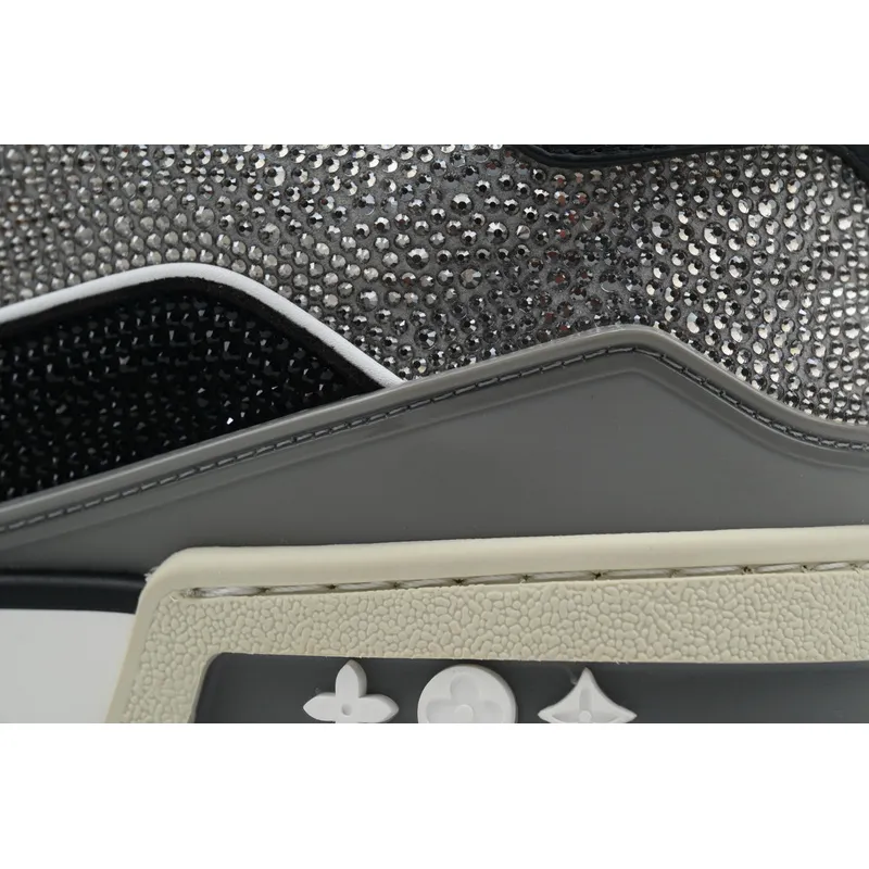 Louis Vuitton Trainer Gray Black Diamond