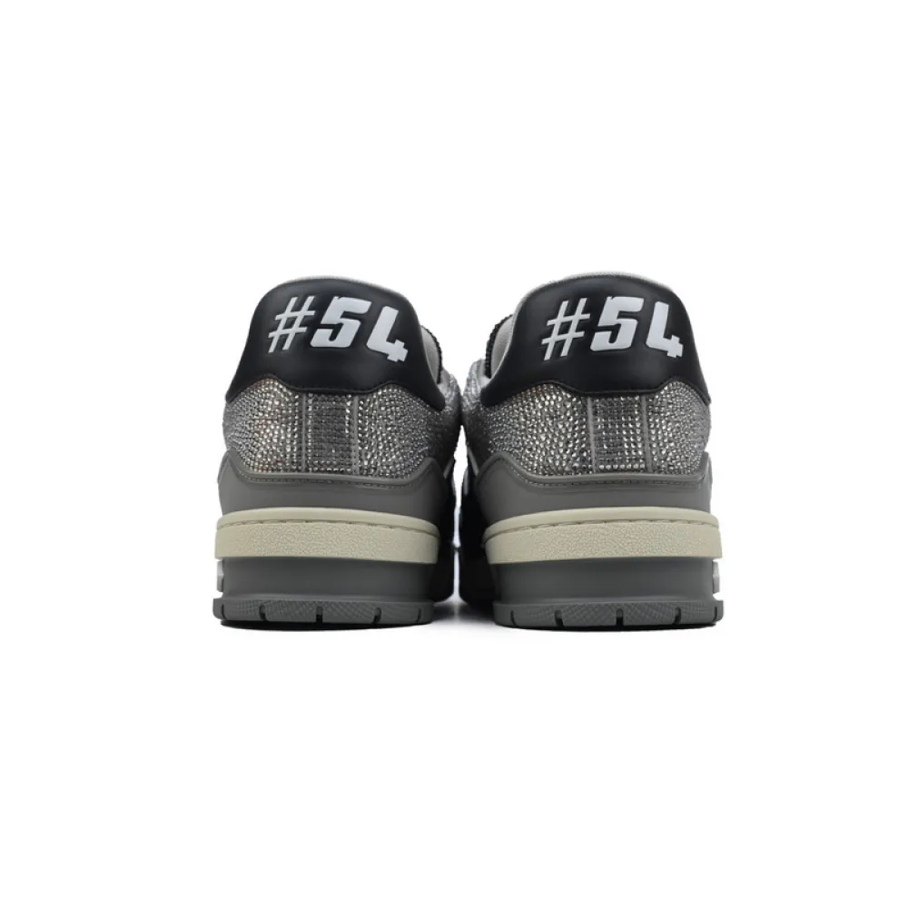 Louis Vuitton Trainer Gray Black Diamond