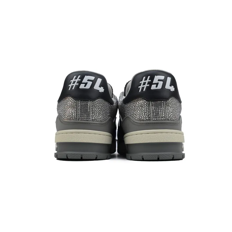 Louis Vuitton Trainer Gray Black Diamond