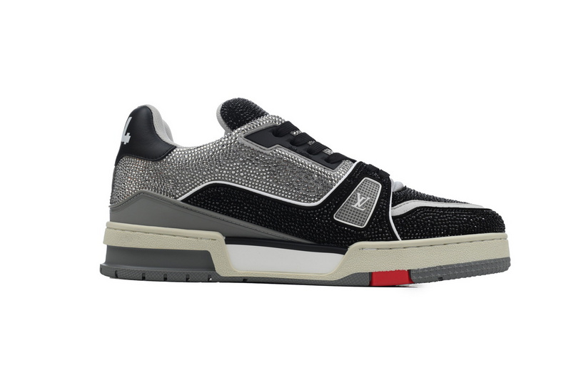 Louis Vuitton Trainer Gray Black Diamond