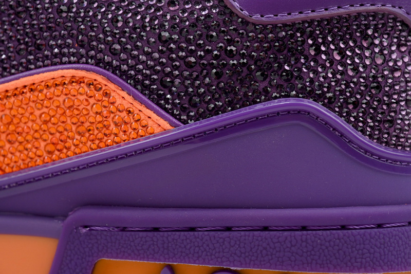 Louis Vuitton Trainer Purple Orange Diamond