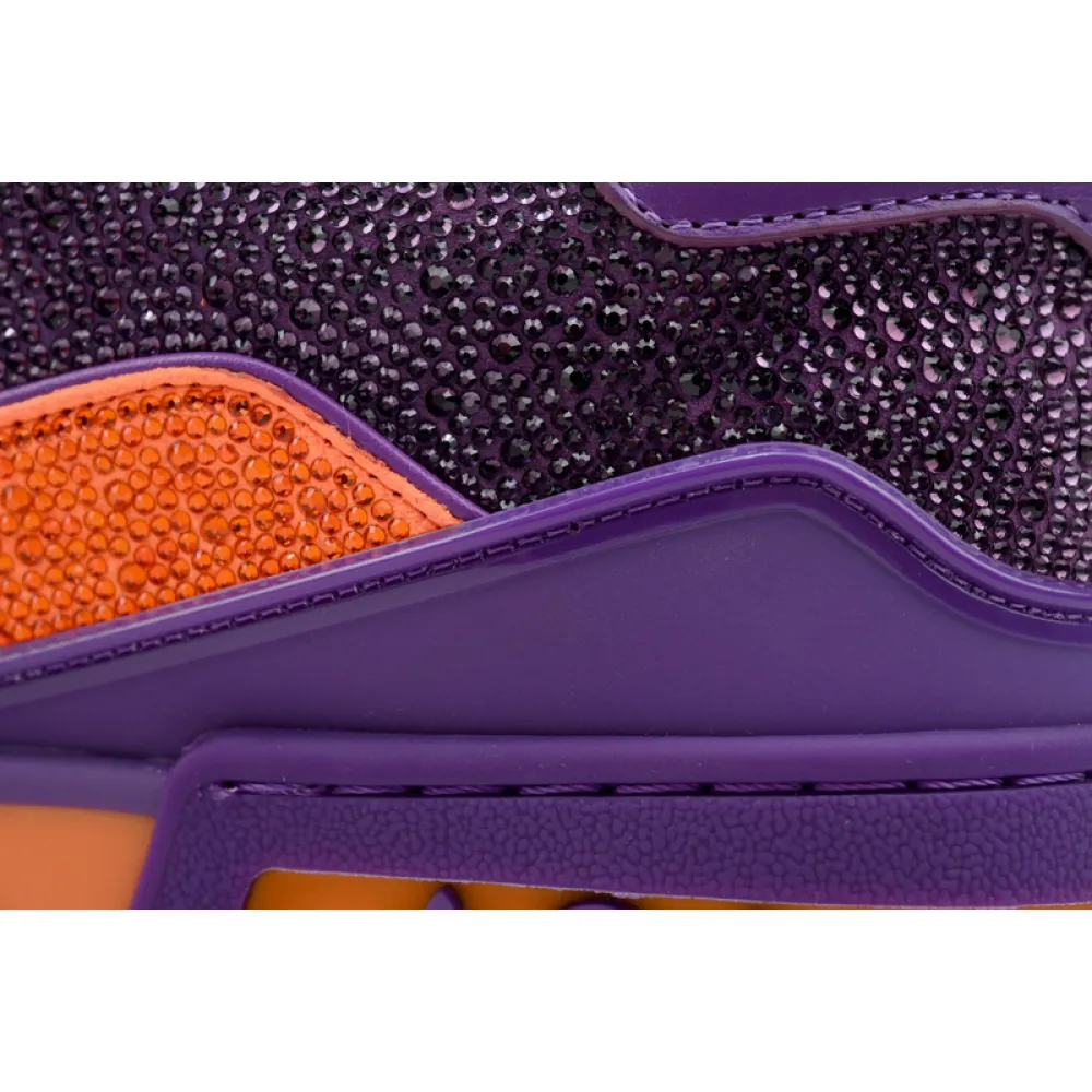 Louis Vuitton Trainer Purple Orange Diamond