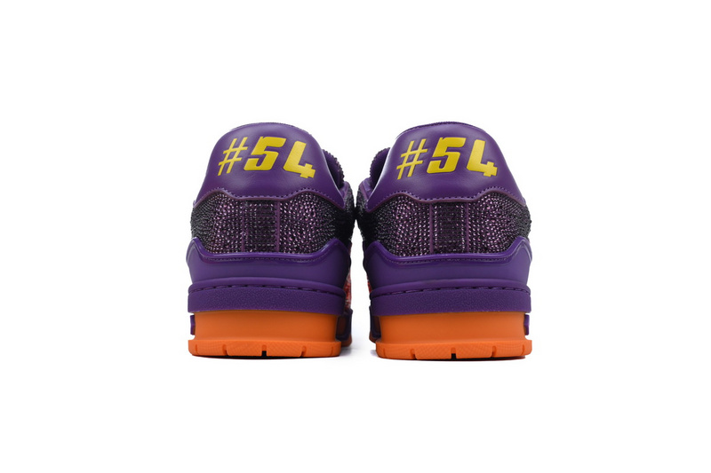 Louis Vuitton Trainer Purple Orange Diamond