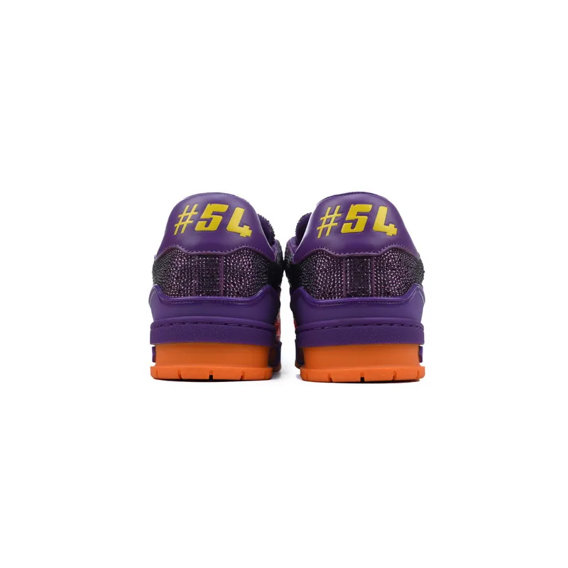 Louis Vuitton Trainer Purple Orange Diamond