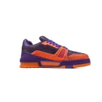 Louis Vuitton Trainer Purple Orange Diamond