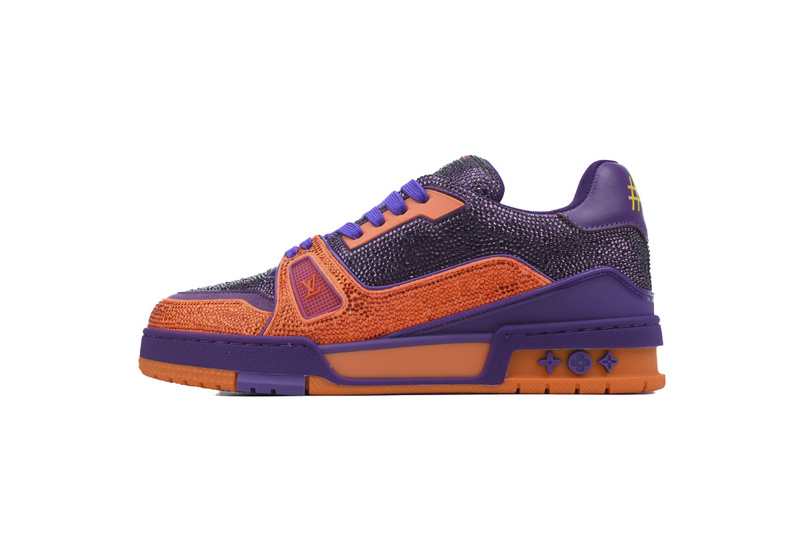 Louis Vuitton Trainer Purple Orange Diamond
