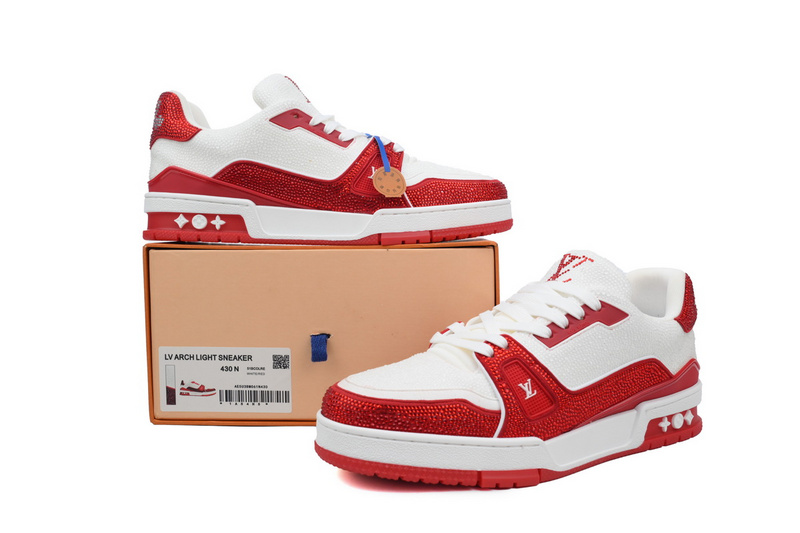 Louis Vuitton Trainer Red tail diamond