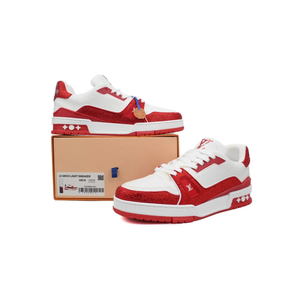 Louis Vuitton Trainer Red tail diamond