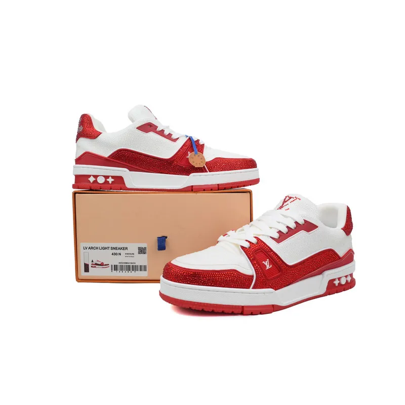 Louis Vuitton Trainer Red tail diamond