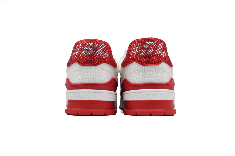 Louis Vuitton Trainer Red tail diamond