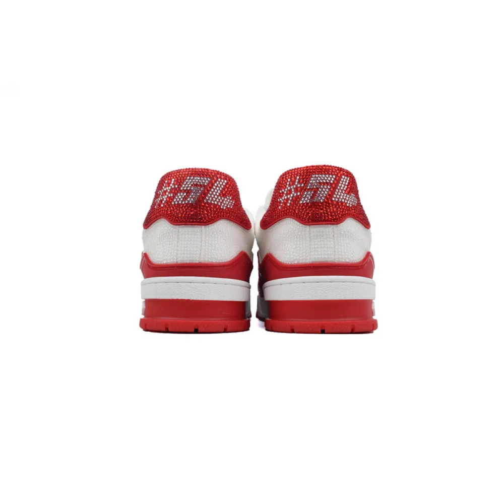 Louis Vuitton Trainer Red tail diamond