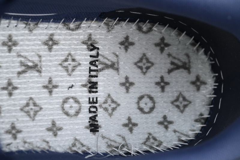 Louis Vuitton Trainer White Blue Diamond