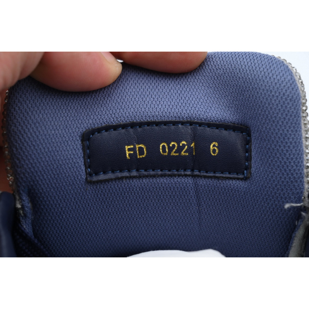 Louis Vuitton Trainer White Blue Diamond
