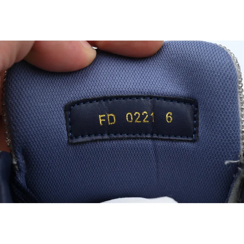 Louis Vuitton Trainer White Blue Diamond