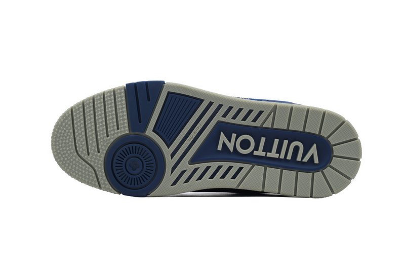 Louis Vuitton Trainer White Blue Diamond