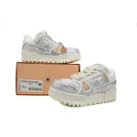 LOUIS VUITTON Trainer White Khaki Diamond Face