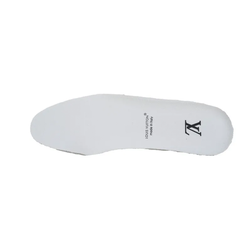 LOUIS VUITTON Trainer White Khaki Diamond Face