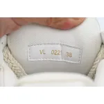 LOUIS VUITTON Trainer White Khaki Diamond Face