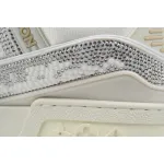 LOUIS VUITTON Trainer White Khaki Diamond Face