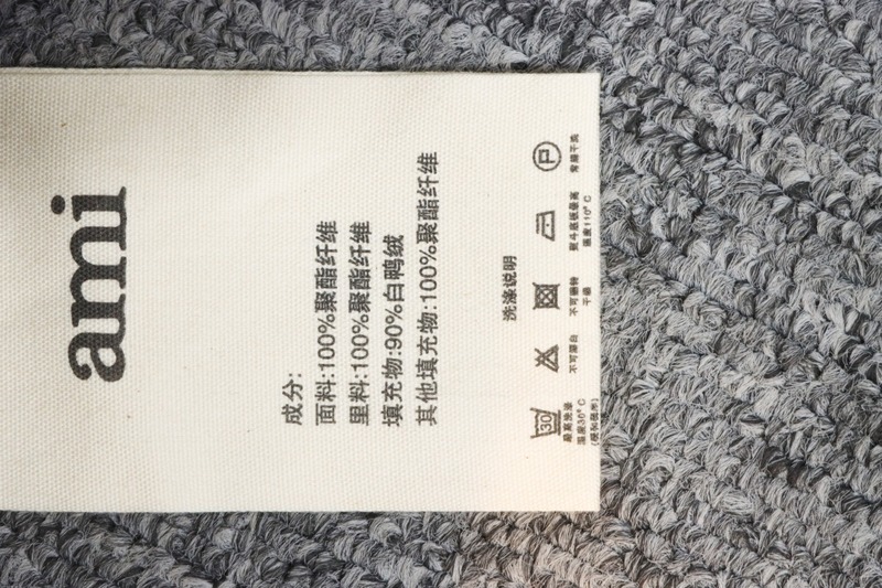 AMI Heart Shape Short Down Jacket Black