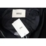 AMI Heart Shape Short Down Jacket Black