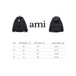 AMI Heart Shape Short Down Jacket Black