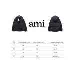 AMI Heart Shape Short Down Jacket Black