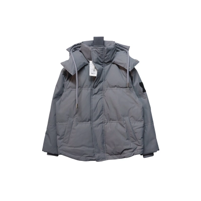 AMI Heart Shape Short Down Jacket Gray 01