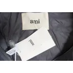 AMI Heart Shape Short Down Jacket Gray