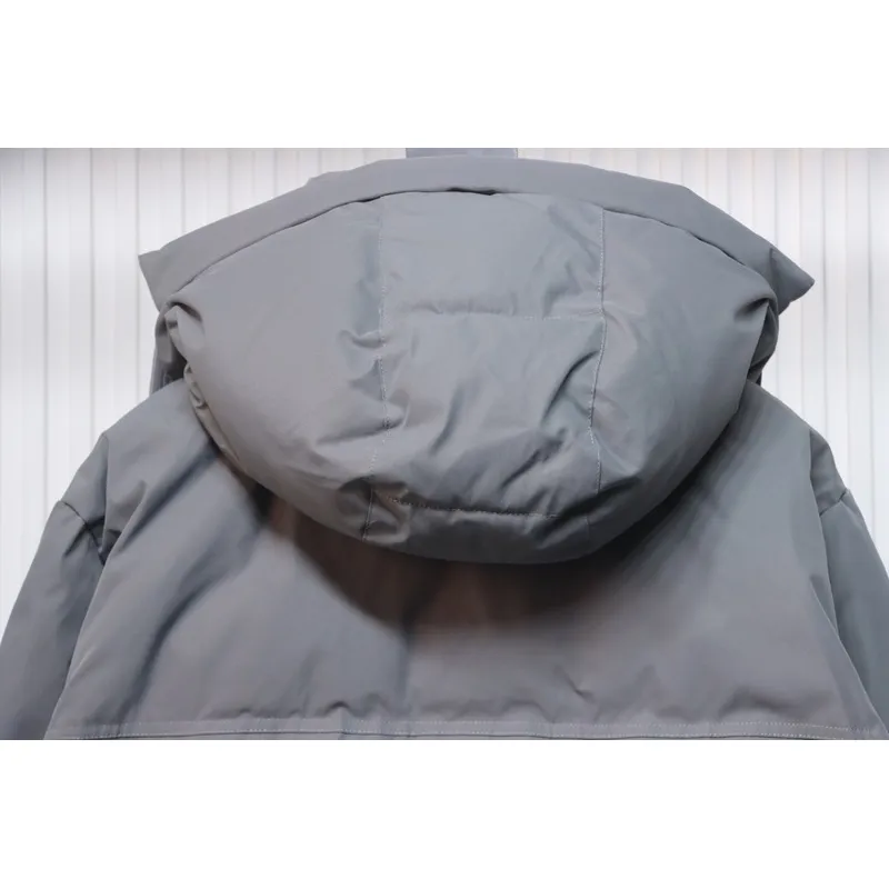 AMI Heart Shape Short Down Jacket Gray
