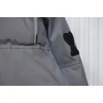 AMI Heart Shape Short Down Jacket Gray
