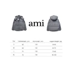 AMI Heart Shape Short Down Jacket Gray