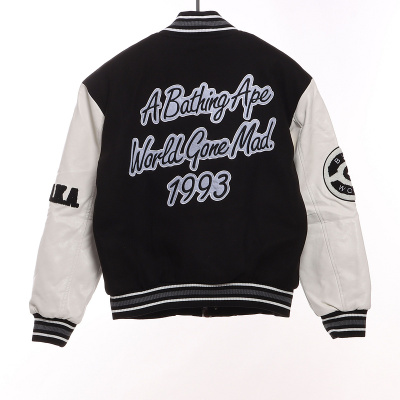 BAPE baseball jacket black 02