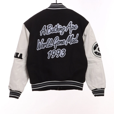 BAPE baseball jacket black 02