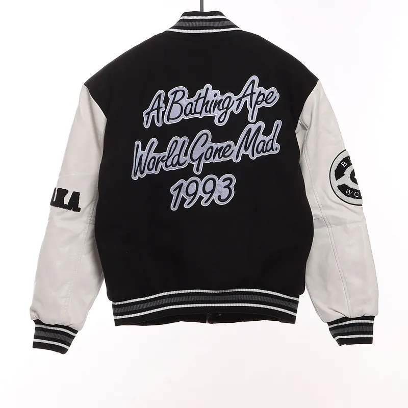 BAPE baseball jacket black