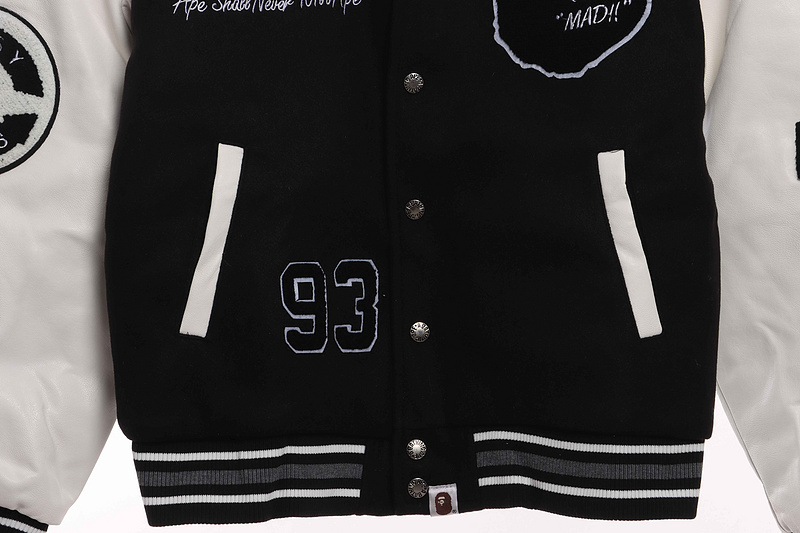 BAPE baseball jacket black