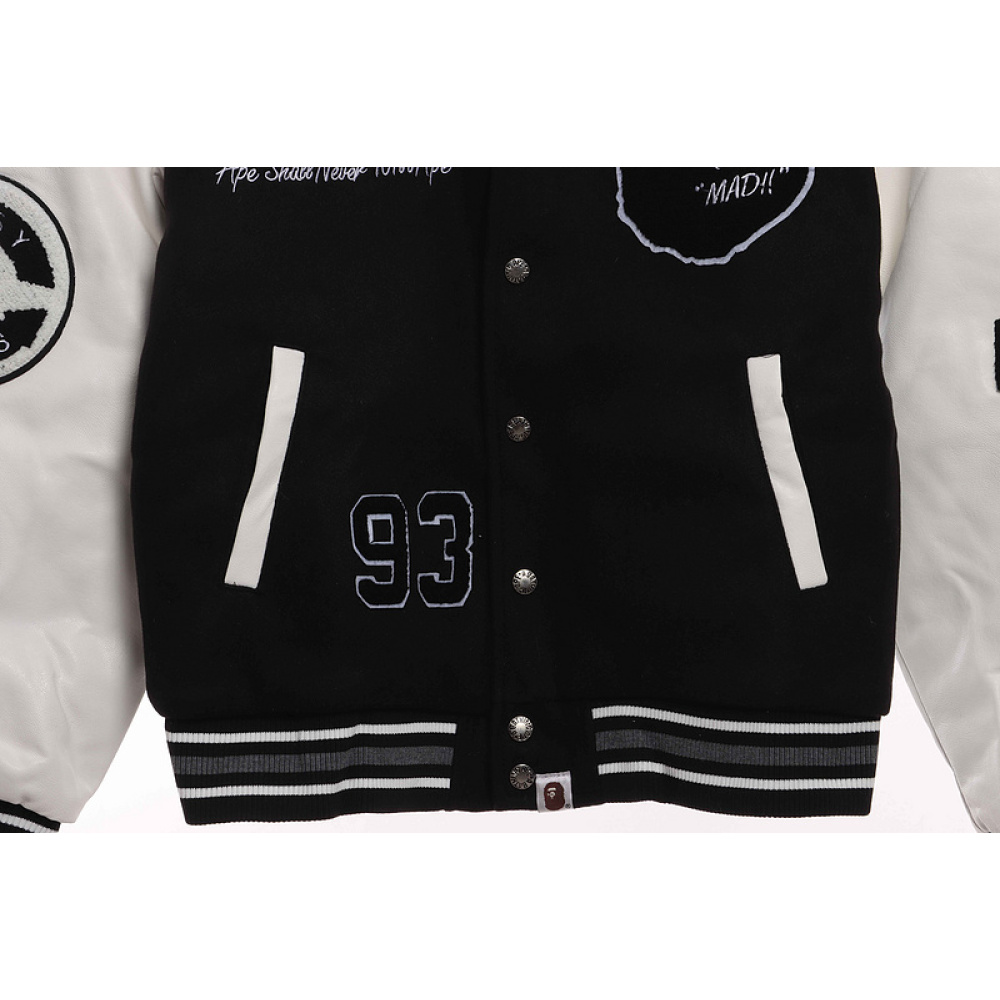 BAPE baseball jacket black