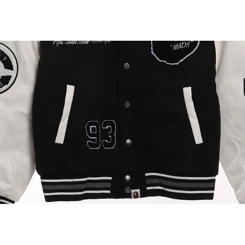 BAPE baseball jacket black