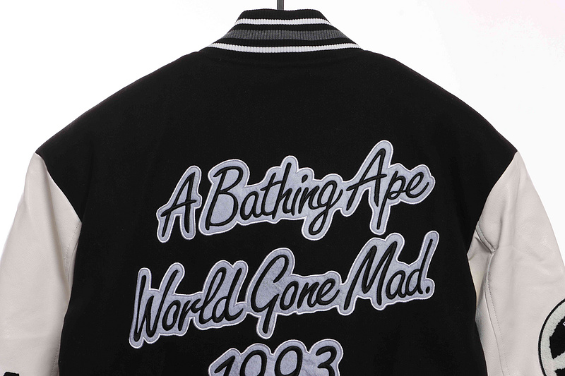 BAPE baseball jacket black
