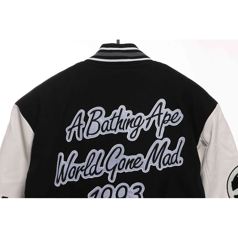 BAPE baseball jacket black
