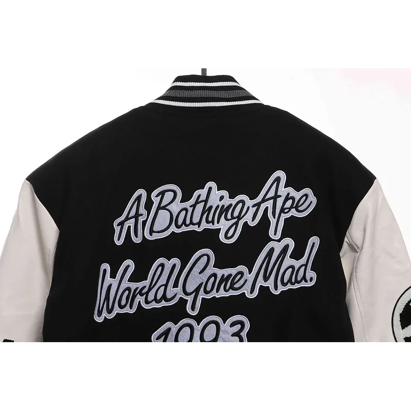 BAPE baseball jacket black