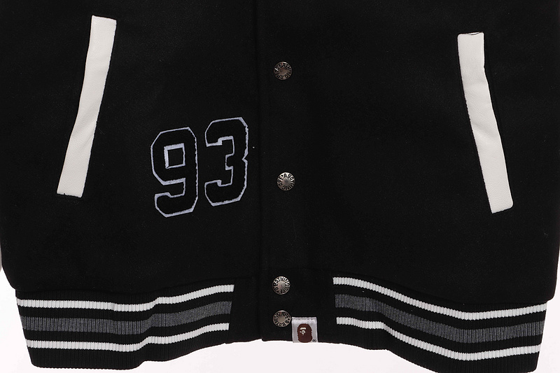 BAPE baseball jacket black