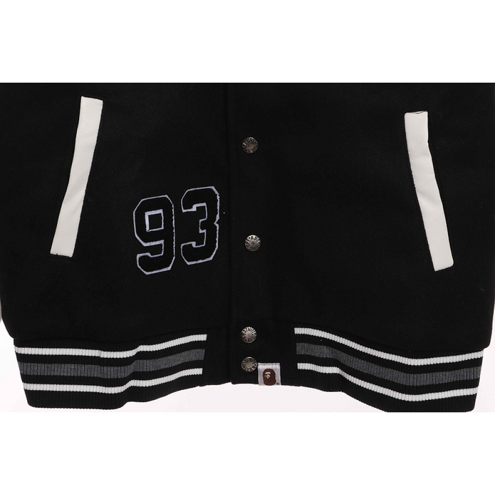 BAPE baseball jacket black