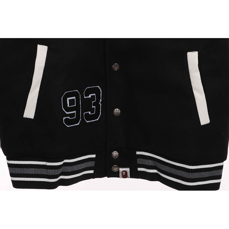 BAPE baseball jacket black