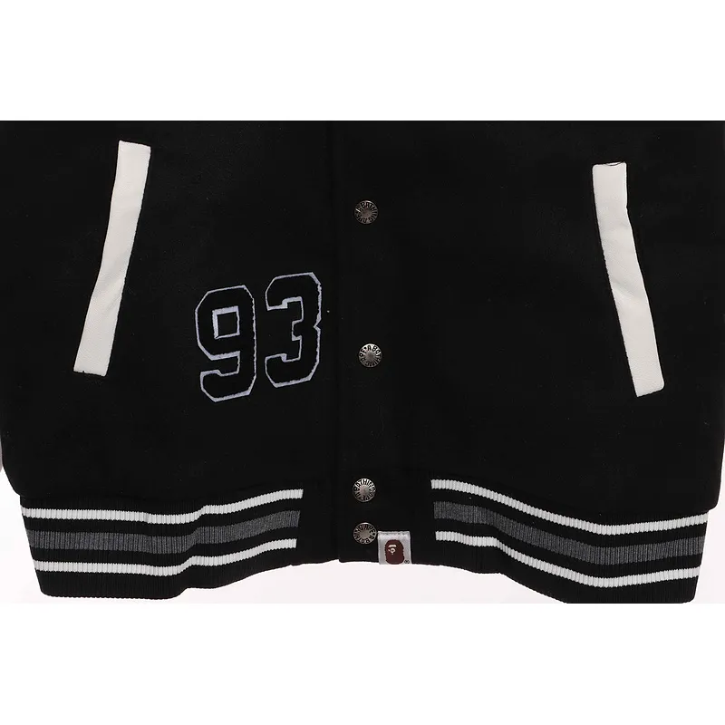 BAPE baseball jacket black