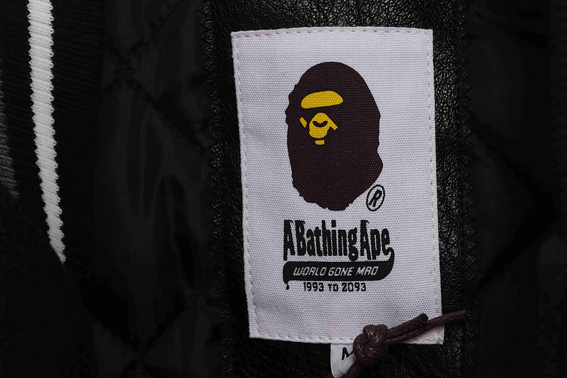 BAPE baseball jacket black