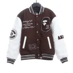BAPE baseball jacket brown