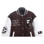 BAPE baseball jacket brown