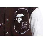 BAPE baseball jacket brown