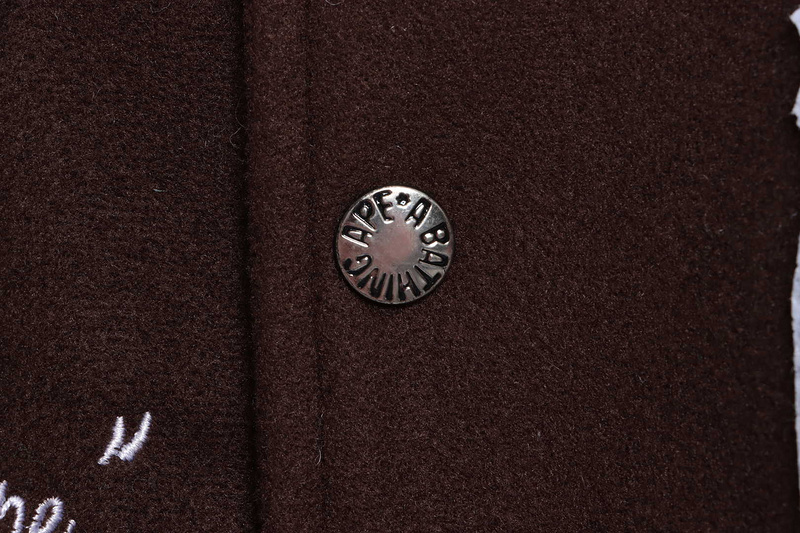 BAPE baseball jacket brown